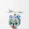 Adorno Futurist Cat en vidrio soplado Blanco Adorno Futurist Cat en vidrio soplado Blanco