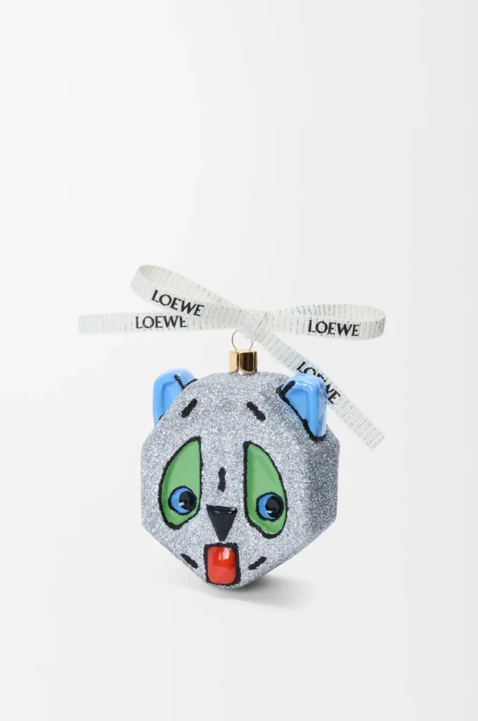 Adorno Futurist Cat en vidrio soplado Blanco Adorno Futurist Cat en vidrio soplado Blanco