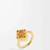 Anillo Anagram sencillo en plata de ley Oro