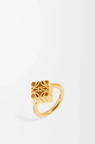 Anillo Anagram sencillo en plata de ley Oro