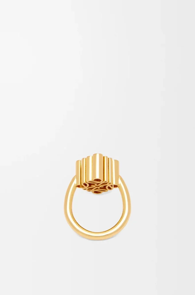 Anillo Anagram sencillo en plata de ley Oro