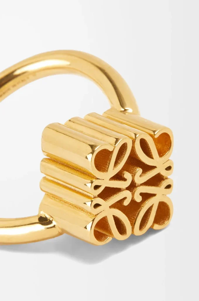 Anillo Anagram sencillo en plata de ley Oro