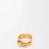 Anillo apilable de plata de ley Oro
