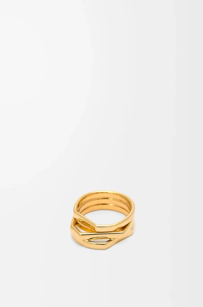 Anillo apilable de plata de ley Oro