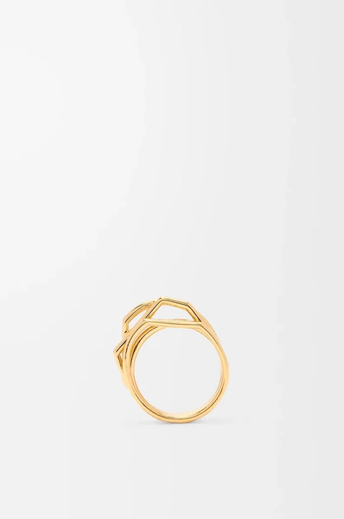 Anillo apilable de plata de ley Oro