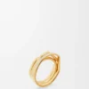 Anillo apilable en plata de ley y esmalte Oro/Marfil