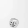 Anillo con sello Anagram Bombé en plata de ley Plata