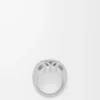 Anillo con sello Anagram Bombé en plata de ley Plata