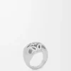 Anillo con sello Anagram Bombé en plata de ley Plata