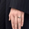 Anillo estribo en plata de ley Plata