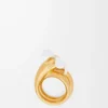 Anillo Flor en plata de ley y esmalte Oro/Blanco