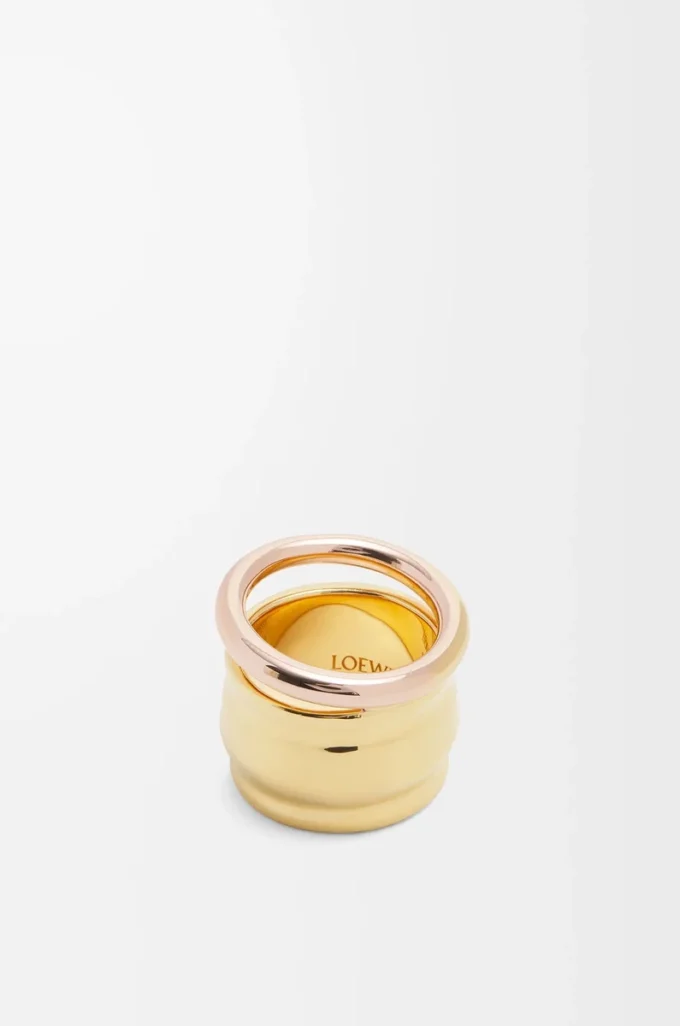 Anillo Nappa Knot en plata de ley Oro/Oro rosa