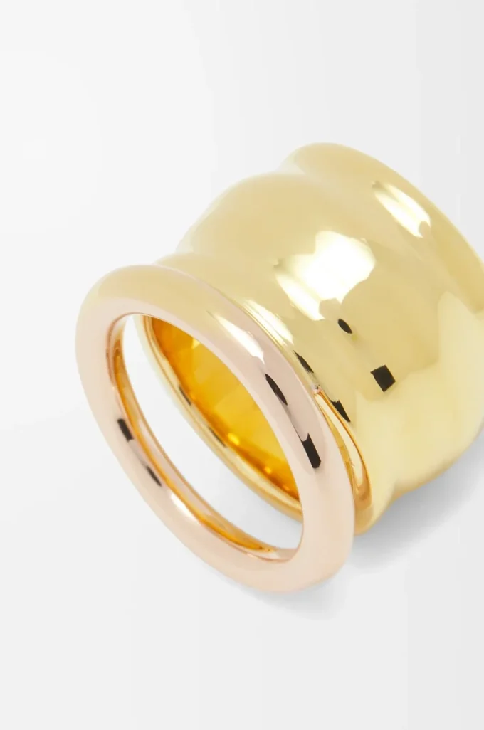 Anillo Nappa Knot en plata de ley Oro/Oro rosa