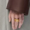 Anillo Nest en plata de ley Oro