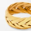 Anillo trenzado en plata de ley Oro