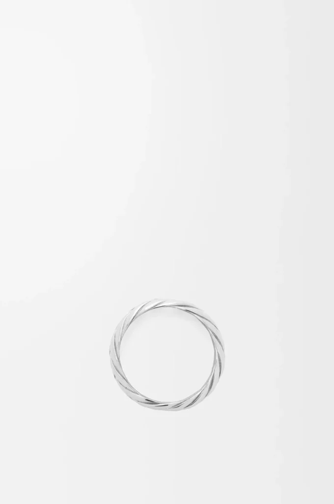 Anillo trenzado en plata de ley Plata