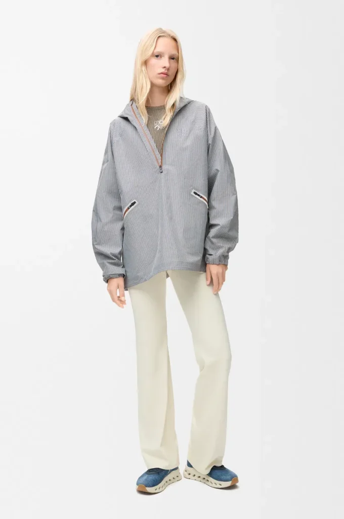Anorak Storm en tejido técnico Beige/Azul