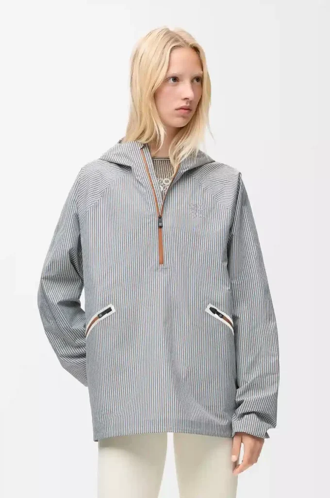 Anorak Storm en tejido técnico Beige/Azul
