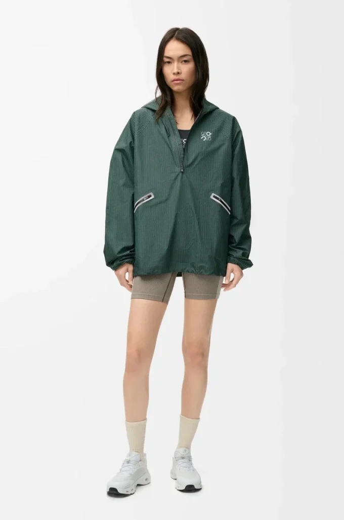Anorak Storm en tejido técnico verde/negro
