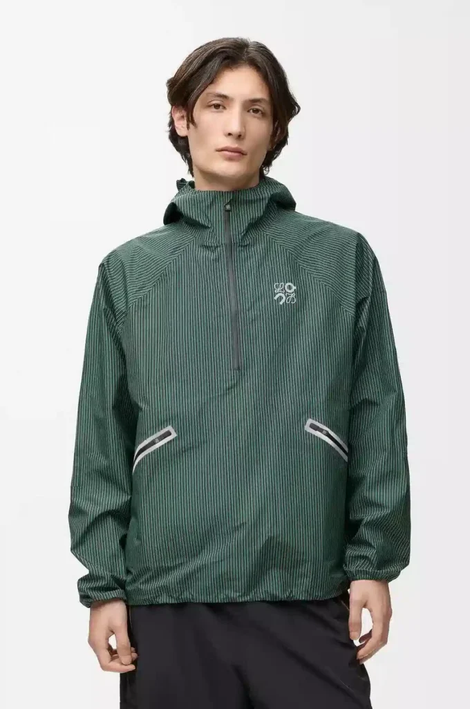 Anorak Storm en tejido técnico verde/negro