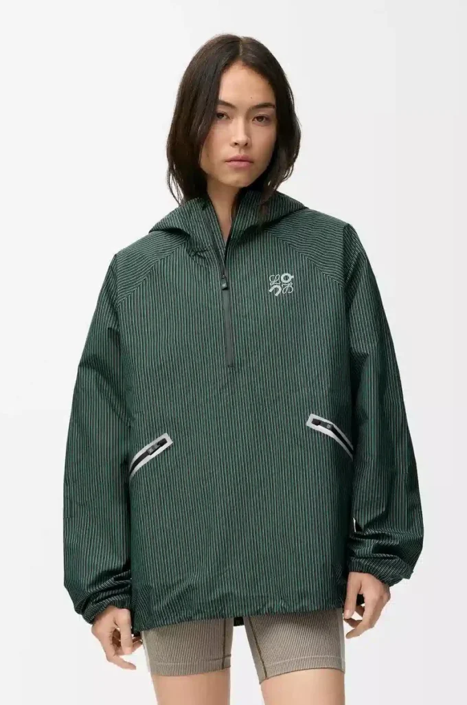 Anorak Storm en tejido técnico verde/negro