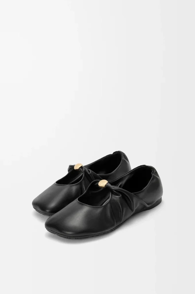 Bailarina Pebble Soft en piel de cordero napa negra Bailarina Pebble Soft en piel de cordero napa negra