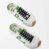 Ballet Runner 2.0 de nylon y piel de becerro Blanco/Verde hierba/Naranja oscuro Ballet Runner 2.0 de nylon y piel de becerro Blanco/Verde hierba/Naranja oscuro