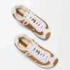 Ballet Runner 2.0 en ante y piel de oveja Tan/Blanco Ballet Runner 2.0 en ante y piel de oveja Tan/Blanco