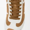 Ballet Runner 2.0 en ante y piel de oveja Tan/Blanco Ballet Runner 2.0 en ante y piel de oveja Tan/Blanco