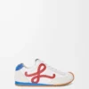 Ballet Runner 2.0 en nylon y piel de becerro Blanco/Rojo/Azul Ballet Runner 2.0 en nylon y piel de becerro Blanco/Rojo/Azul
