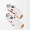 Ballet Runner 2.0 en nylon y piel de becerro Blanco/Rojo/Azul Ballet Runner 2.0 en nylon y piel de becerro Blanco/Rojo/Azul