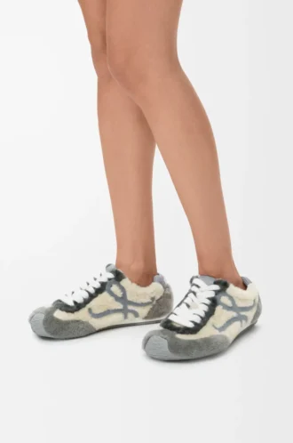 Ballet Runner 2.0 en piel de oveja Gris multitono