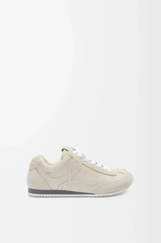 Ballet Runner 2.0 en suave piel de becerro Blanco