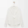 Blusa de seda blanca