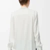 Blusa de seda blanca