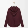 Blusa de seda burdeos