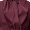 Blusa de seda burdeos
