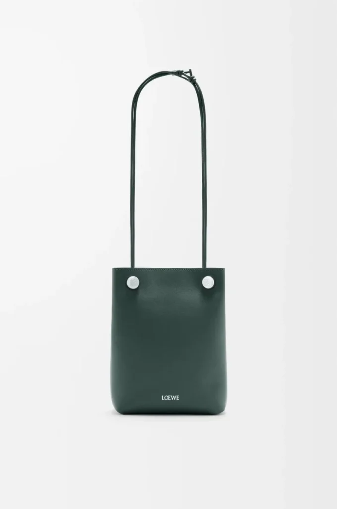Bolsa Pebble en piel de becerro lisa Sherwood Bolsa Pebble en piel de becerro lisa Sherwood