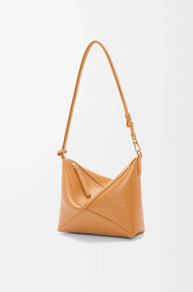 Bolsa Puzzle Fold en piel de becerro napa brillante Warm Desert Bolsa Puzzle Fold en piel de becerro napa brillante Warm Desert