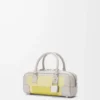 Bolso Amazona 23 recortado en piel de becerro napa Gris pálido/Citrino claro Bolso Amazona 23 recortado en piel de becerro napa Gris pálido/Citrino claro
