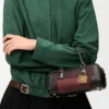 Bolso Amazona 23 recortado en piel de becerro napa negro/burdeos Bolso Amazona 23 recortado en piel de becerro napa negro/burdeos