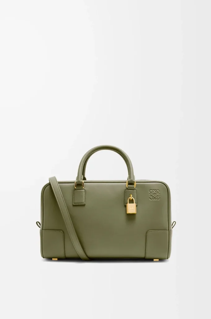 Bolso Amazona 28 en piel de becerro napa verde aguacate Bolso Amazona 28 en piel de becerro napa verde aguacate