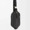 Bolso bandolera convertible en piel de becerro clásica Negro Bolso bandolera convertible en piel de becerro clásica Negro