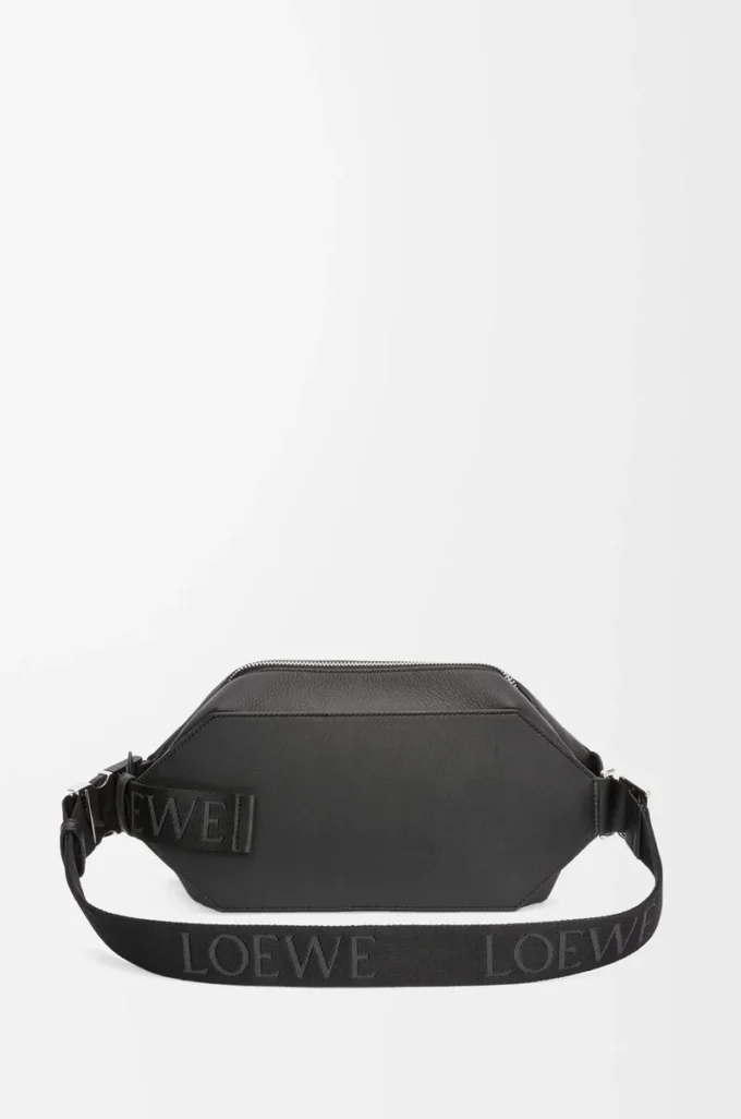 Bolso bandolera convertible en piel de becerro clásica Negro Bolso bandolera convertible en piel de becerro clásica Negro