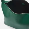 Bolso bandolera Cubi en piel de becerro lisa y suave y jacquard Evergreen Bolso bandolera Cubi en piel de becerro lisa y suave y jacquard Evergreen