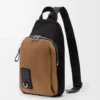 Bolso bandolera Flex en lona y ante Negro/Oro oscuro Bolso bandolera Flex en lona y ante Negro/Oro oscuro