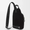 Bolso bandolera Flex en lona y ante Negro/Oro oscuro Bolso bandolera Flex en lona y ante Negro/Oro oscuro