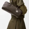Bolso corto Panta Amazona 31 en piel de becerro brillante Vintage Brown Bolso corto Panta Amazona 31 en piel de becerro brillante Vintage Brown