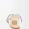 Bolso cuadrado en palma iraca y piel de becerro Natural/Tan Bolso cuadrado en palma iraca y piel de becerro Natural/Tan