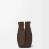 Bolso de mano Flamenco grande en piel de becerro napa Chocolate Bolso de mano Flamenco grande en piel de becerro napa Chocolate
